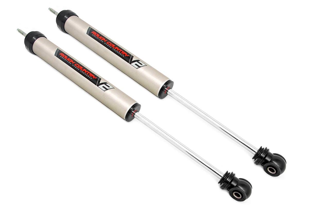 Rough Country Jeep Wrangler JK (07-18) V2 Front Shocks (Pair), 3-4.5in